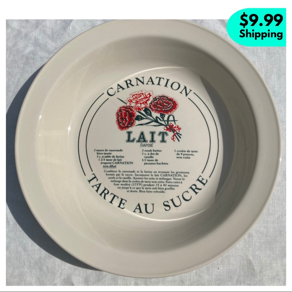 ❌SOLD❌ *Rare* 1987 ROYAL WORCESTER Carnation Milk « Tarte au Sucre » Baking Dish